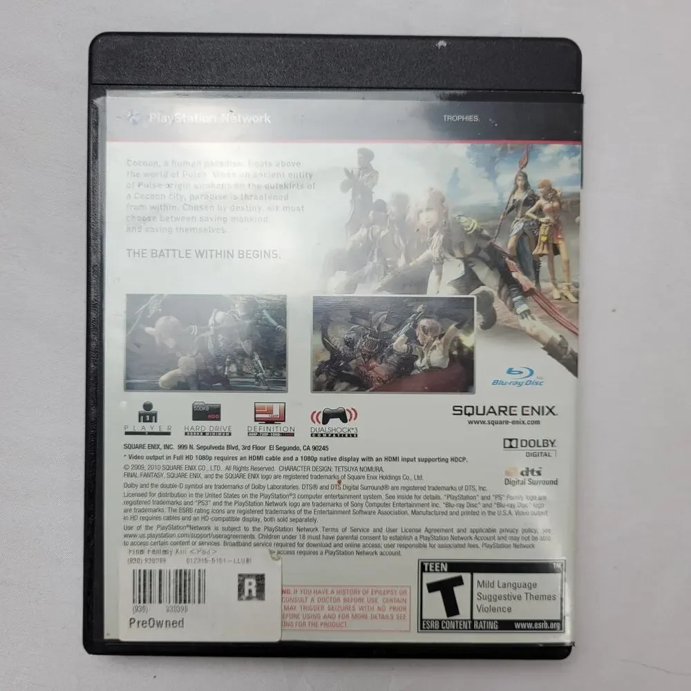 Final Fantasy 13 CIB Playstation 3